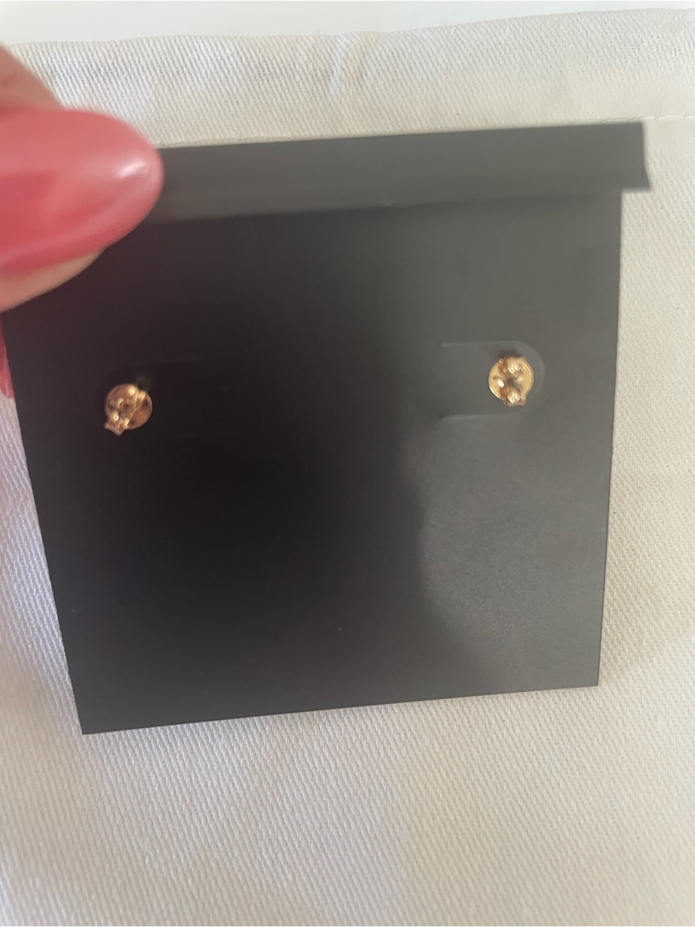 COACH Gold-Tone Crystal Loop Stud Earrings - Picture 3 of 3